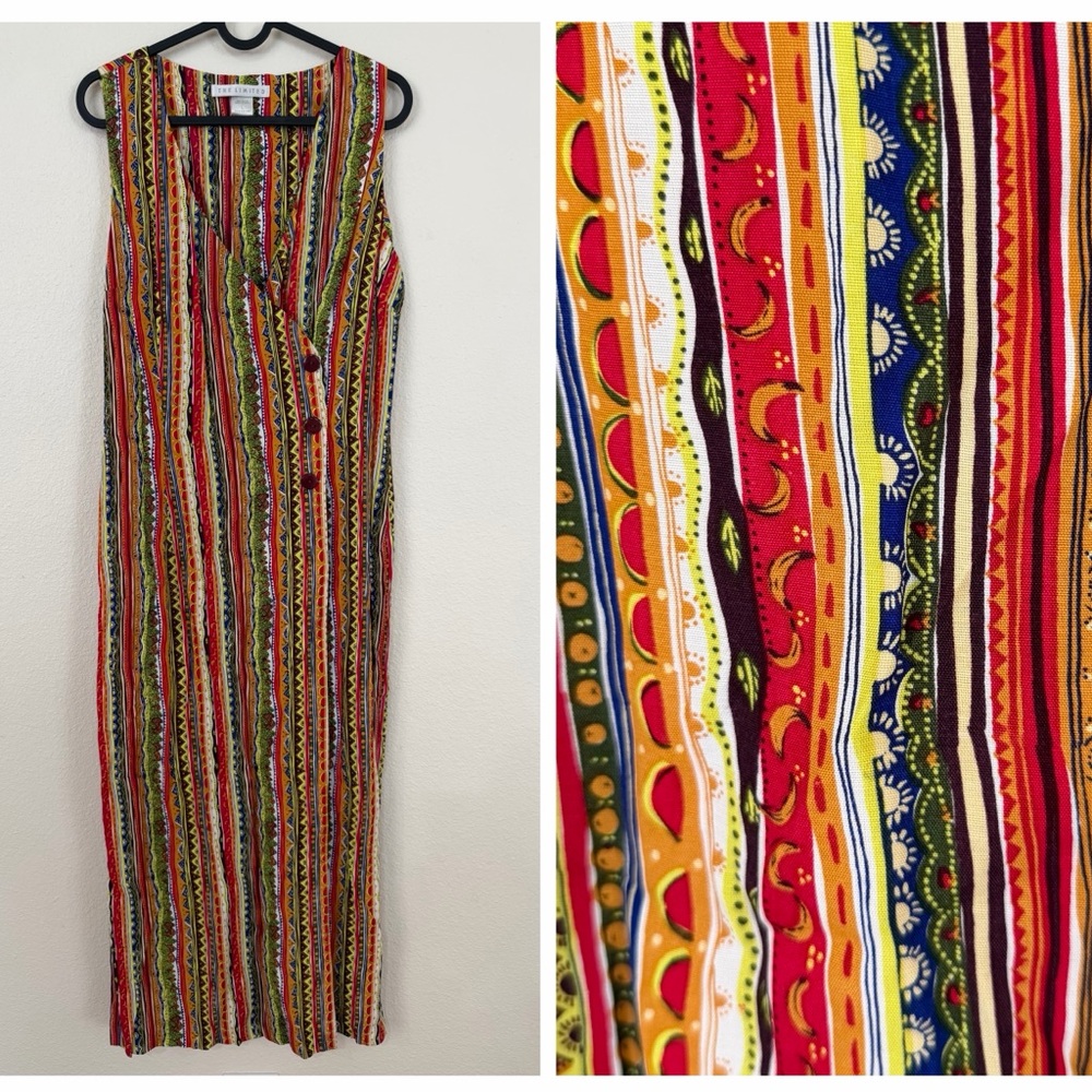 The Limited Multicolor Striped Maxi Dress  D022